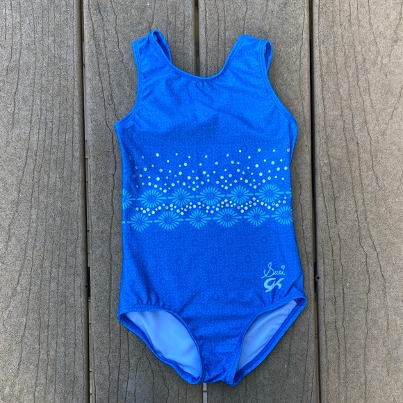 GK Suni Lee Teal Blue Gymnastics Leotard - Picture 1 of 6